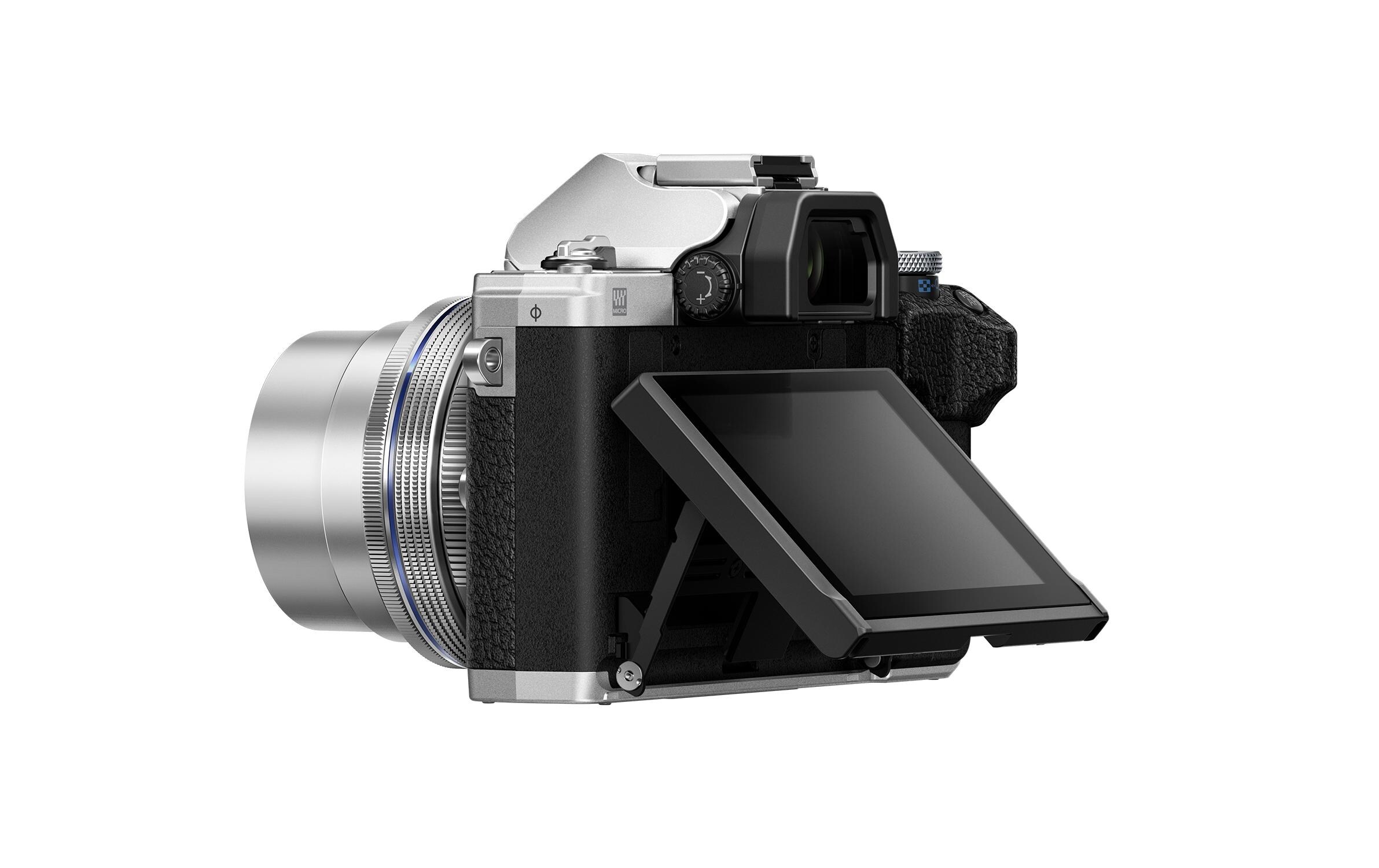 Fotokamera E-M10 Mark IV Kit 14-42 Silber<br>Kompakte Fotokamera mit Bildstabilisator und Sucher