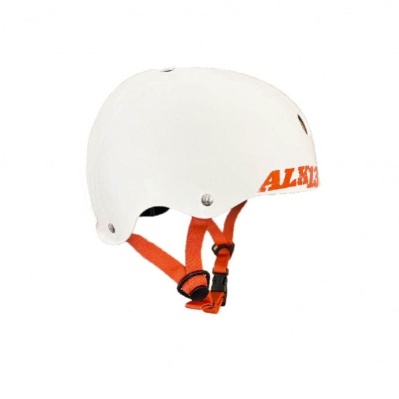 Casque ALK13 H2O+ Blanc Logo Orange - The Corner Shop