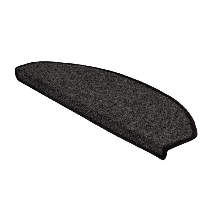 Londense traptreden - Overlocked - Antraciet / Halfrond / 23,5 x 65 cm