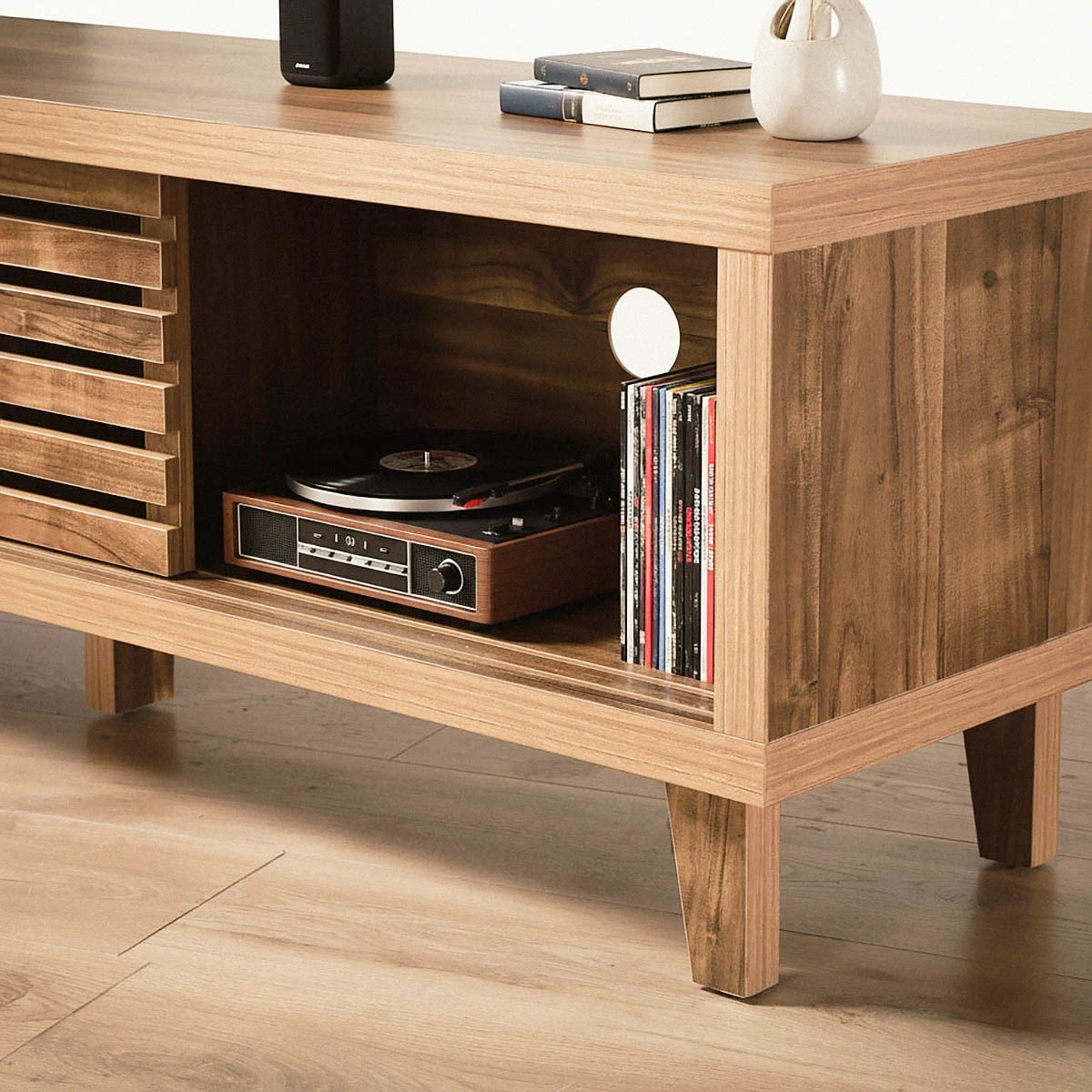 Calicosy - TV-Meubel LIAM - B140 cm - Donker hout