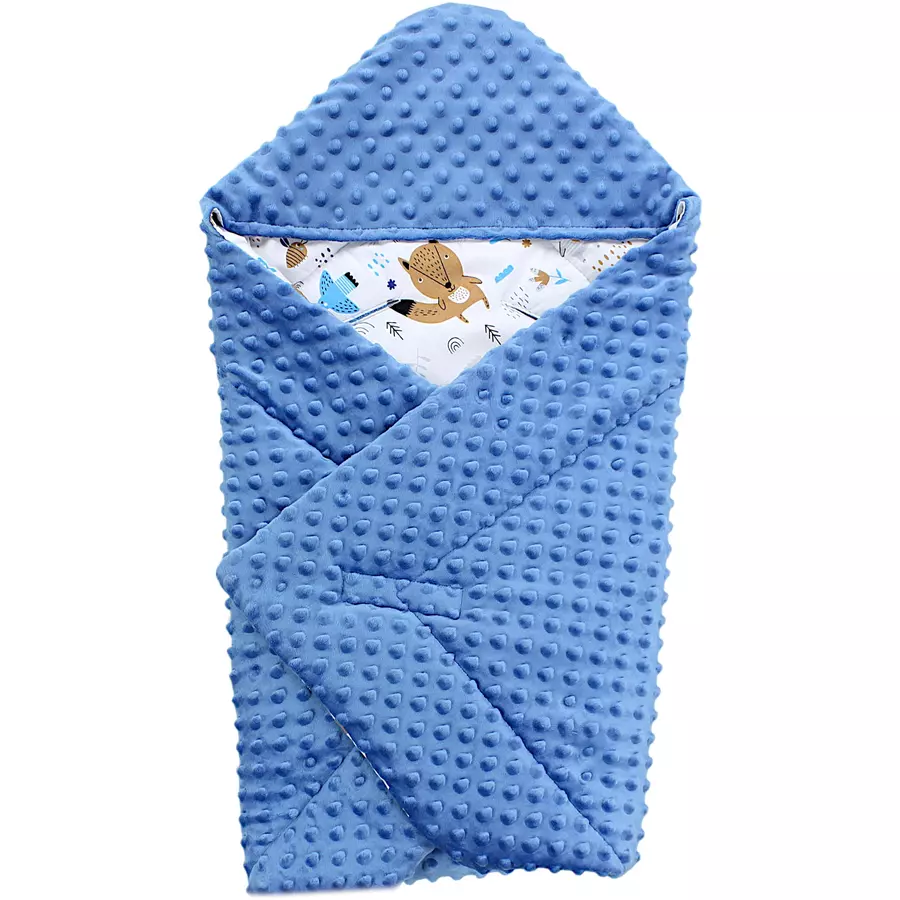 TupTam Baby Winter Einschlagdecke für Babyschale Wattiert black denim