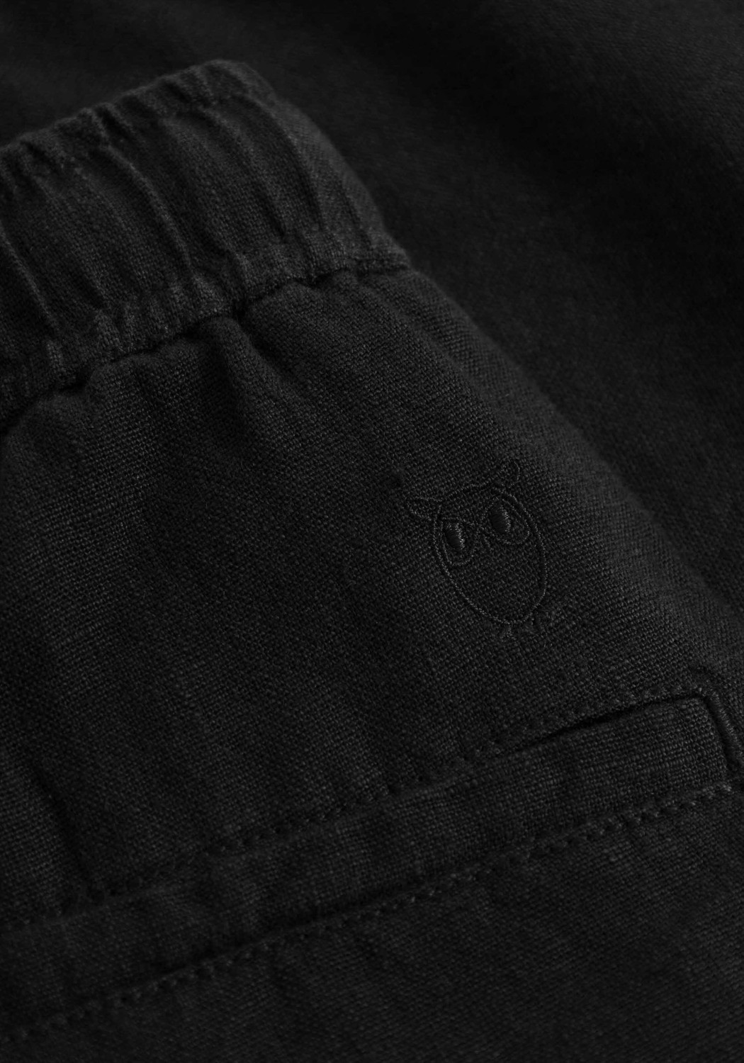 Knowledge Cotton Apparel Leinenshorts Fig Loose Black Jet