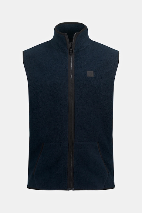 Fleece-Weste, Bauchfit, Stehkragen, Kängurutasche, bis 8 XL