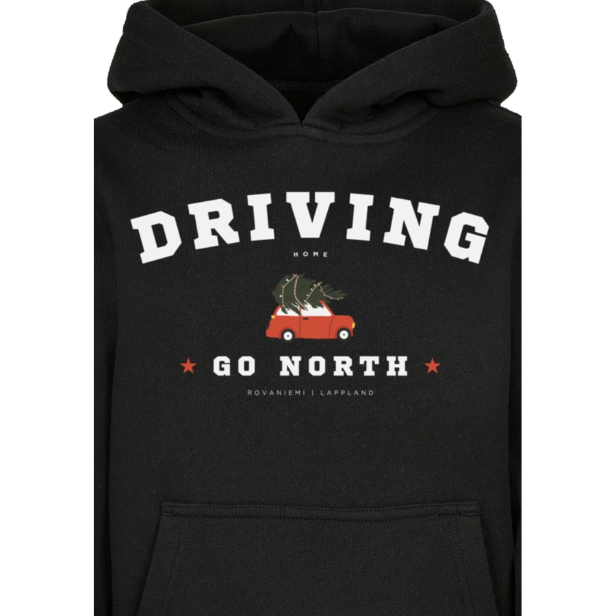F4NT4STIC Basic Kids Hoodie Driving Home Weihnachten schwarz