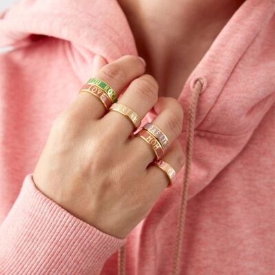 Design Letters Candy Ring Love, Ash Rosa