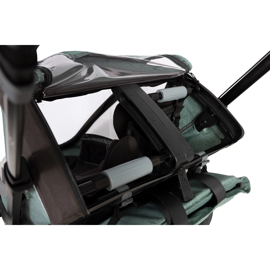 hamax Kinderfahrradanhänger Cocoon Zweisitzer greenblack