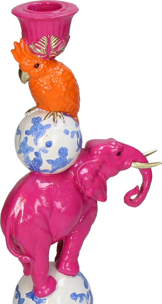 Kandelaar Colour Bomb roze / oranje / blauw 13 x 8,5 x 30 cm