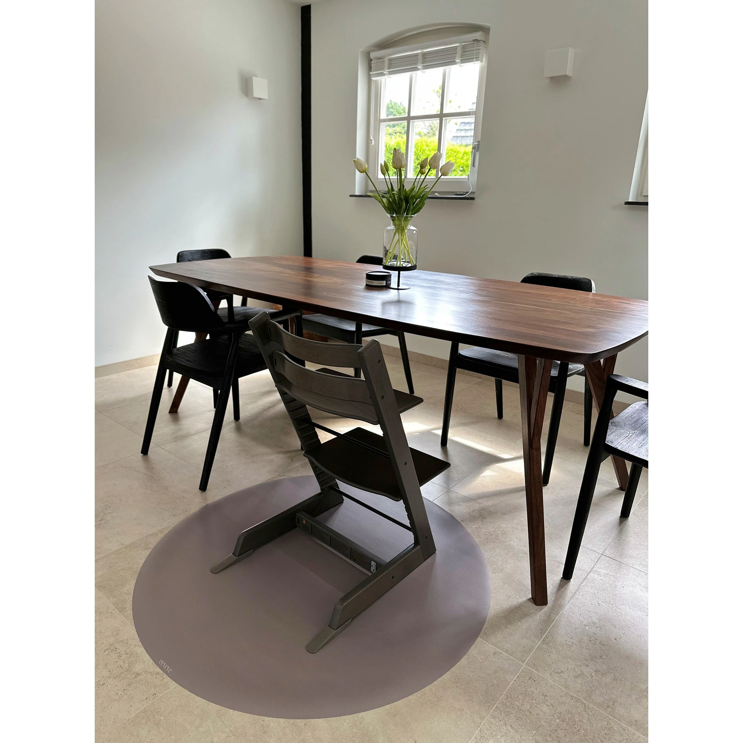 eeveve Hochstuhl Bodenmatte Taupe