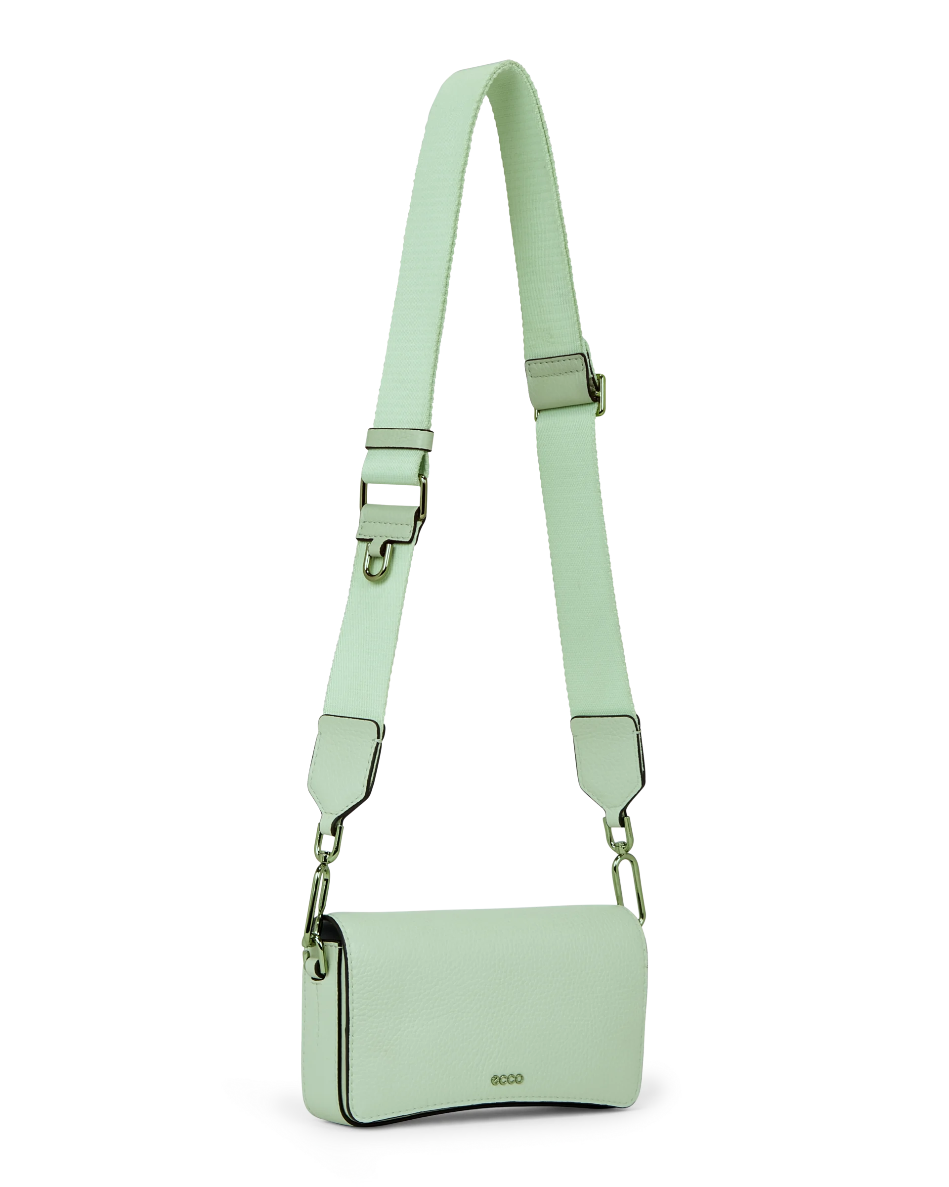 ECCO Pinch Bag Umhängetasche aus Leder Grün 11,5X20X5 cm