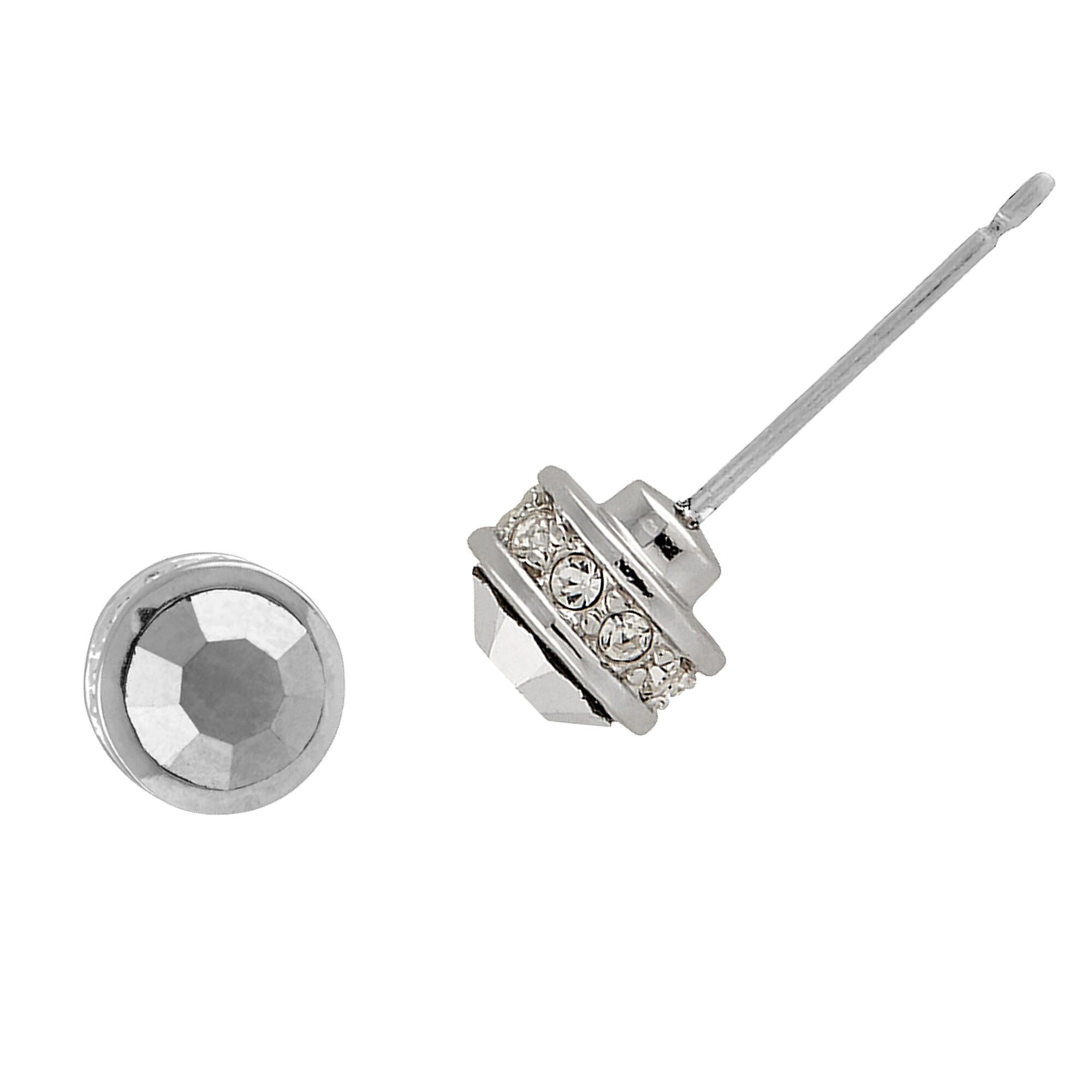 Buckley London Ohrstecker Messing rhodiniert mit Kristallen