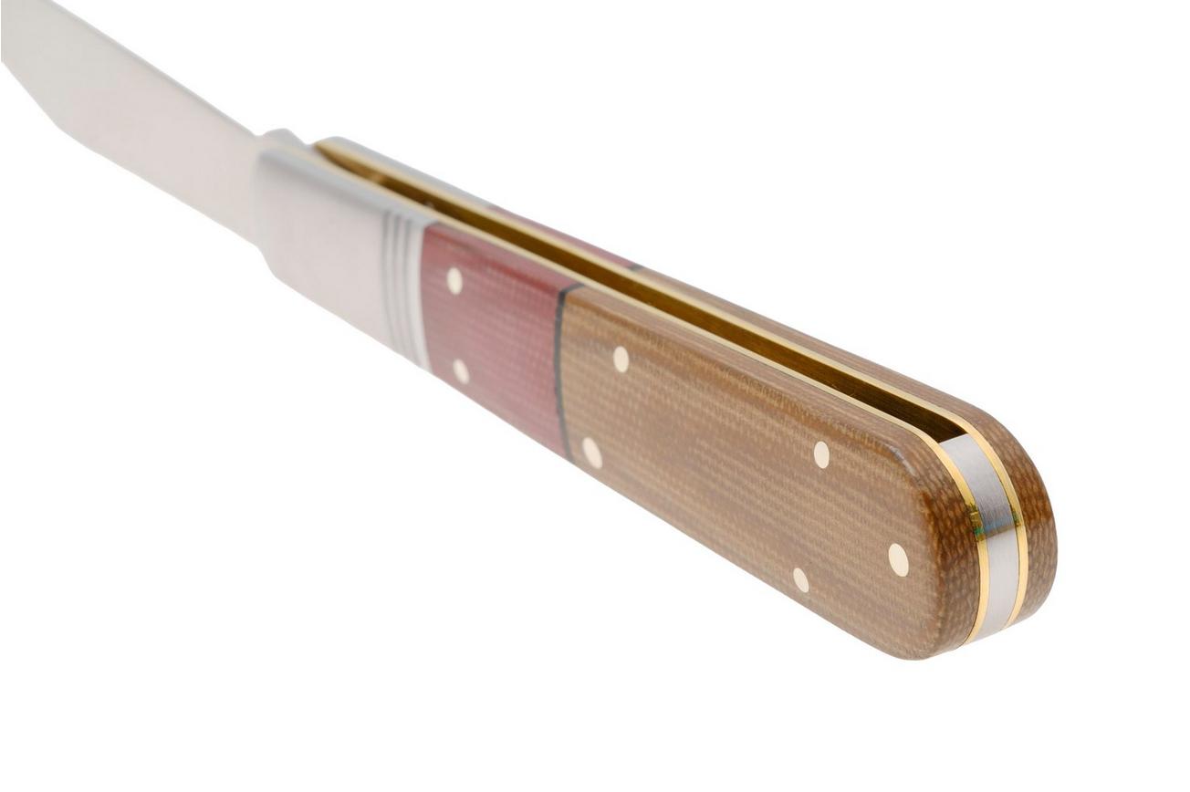 Rough Ryder Reserve Longfellow Barlow RRR046, D2, Chili Pepper & Brown Micarta, slipjoint zakmes