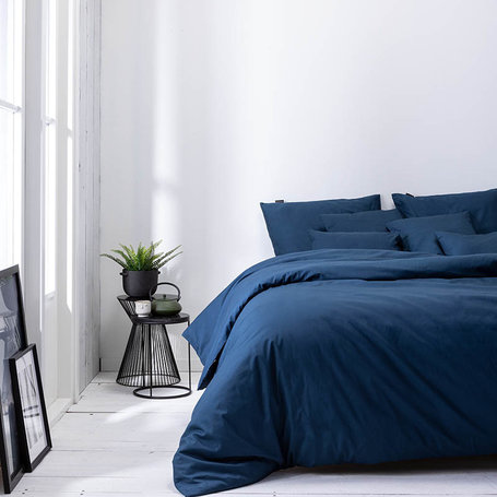 Dekbedovertrek Plain Percale - Navy