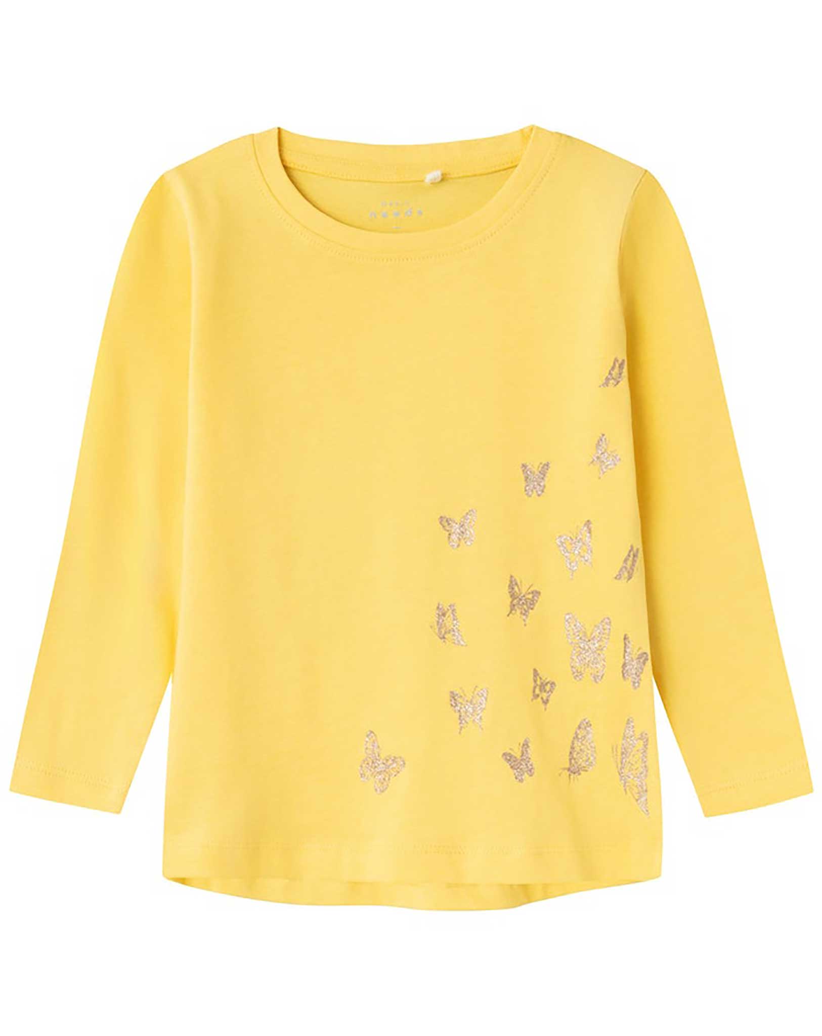 Langarmshirt NMFVIOLET SCHMETTERLINGE in yarrow