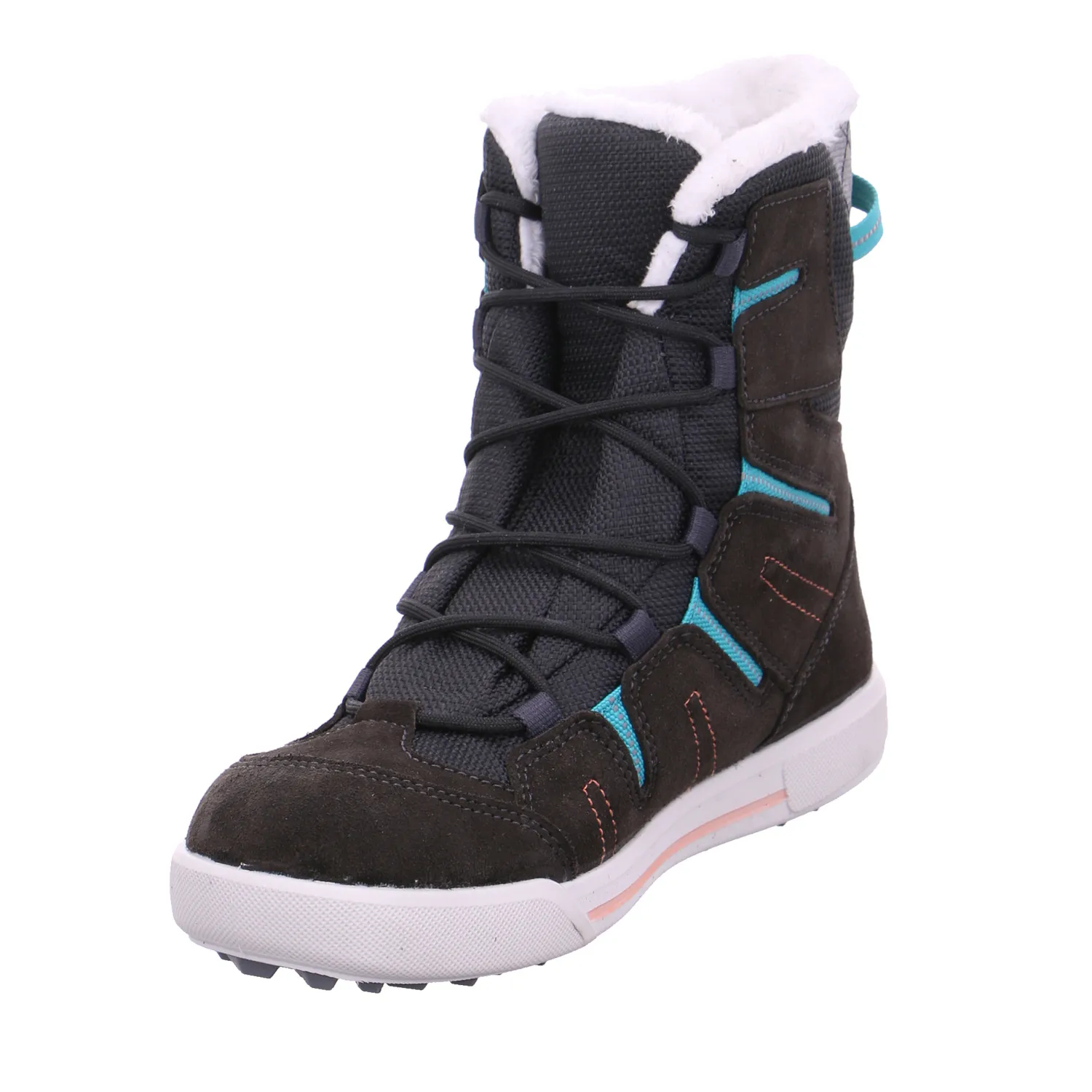 LOWA Mädchen-Snowboot Membrane Anthrazit Textil  Winter-Sneaker, high