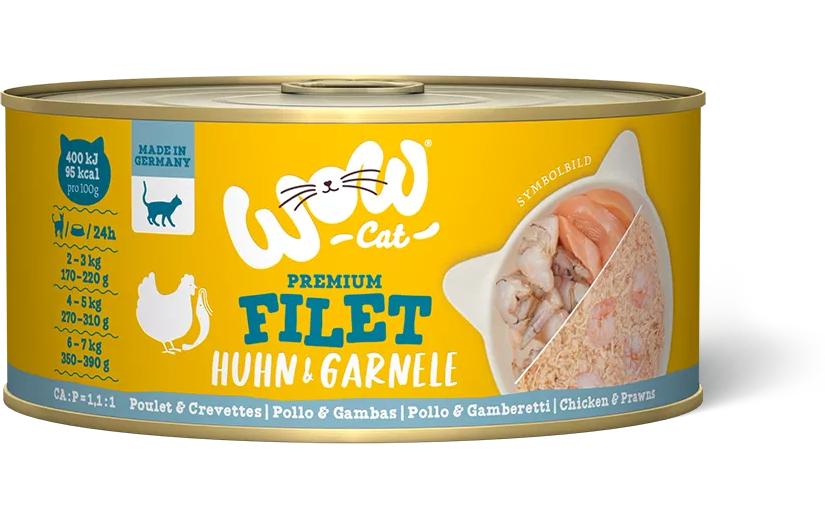 Cat Nassfutter Hühnerfilet&Garnelen, 70 gAlleinfutter für ausgewachsene Katzen