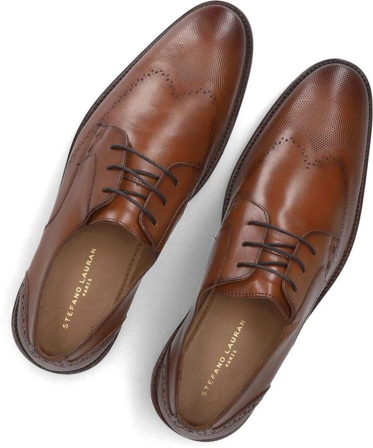 STEFANO LAURAN Nette Schoenen Heren Msh0010098 Maat: 41 Materiaal: Leer Kleur: Cognac