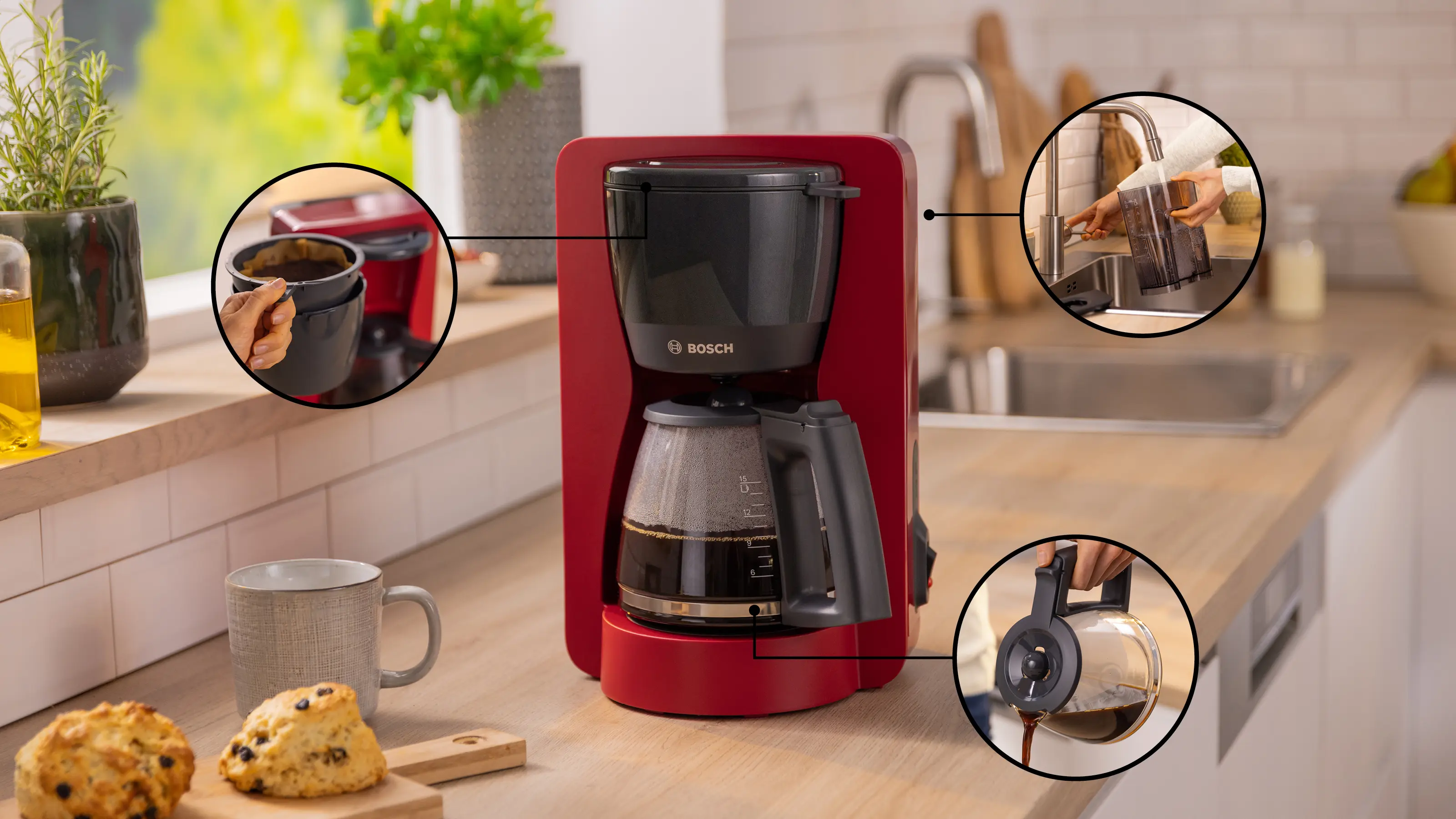 Koffiezetter MyMoment Rood TKA2M114