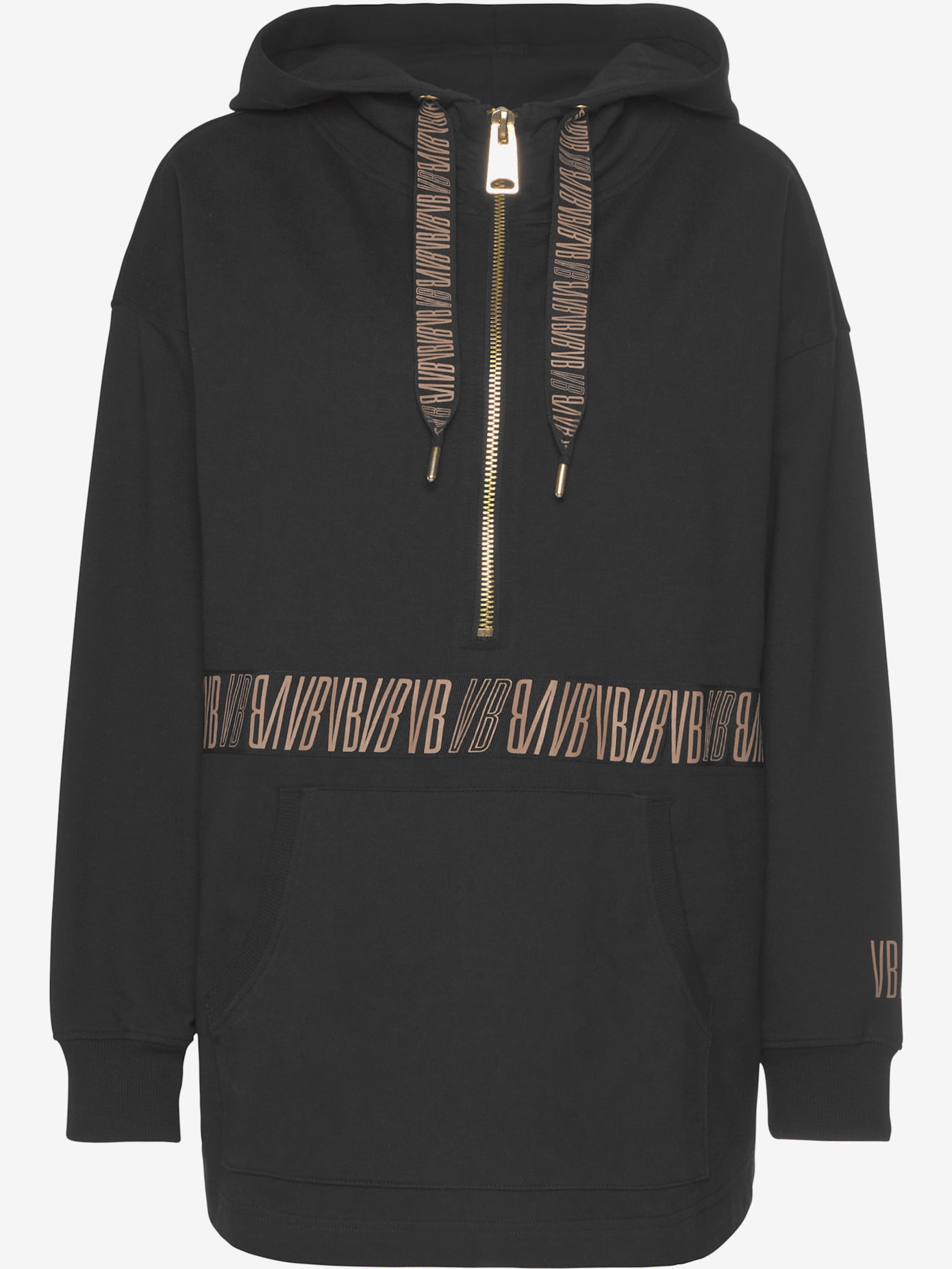 Sweatshirt à capuche capuche doublée avec lien à nouer