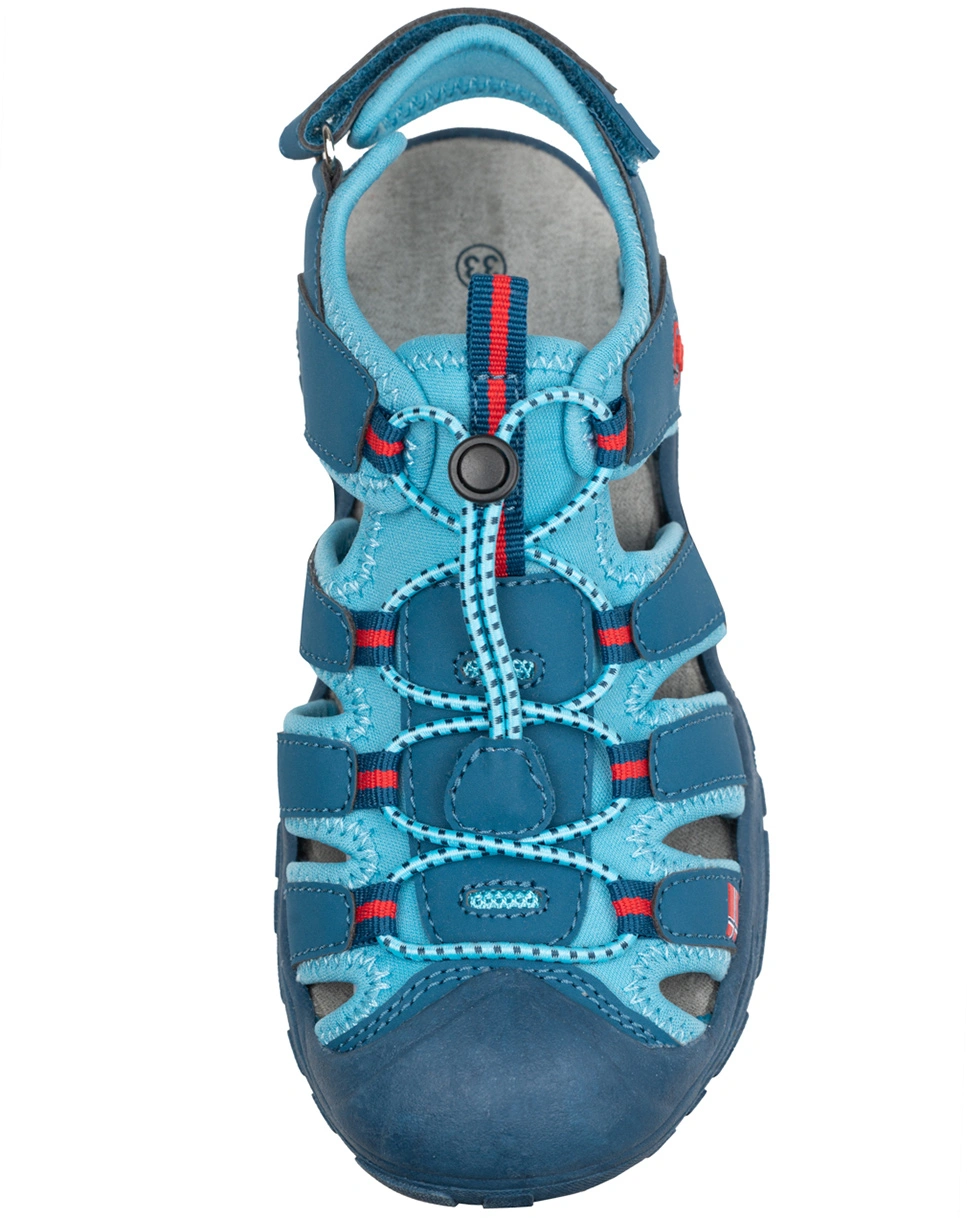 Trekking-SandaKids KVALVIKA in dolphin blue/spicy red