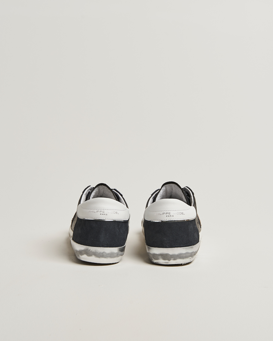 Philippe Model Prsx Low Top Leather Sneakers Black/Silver