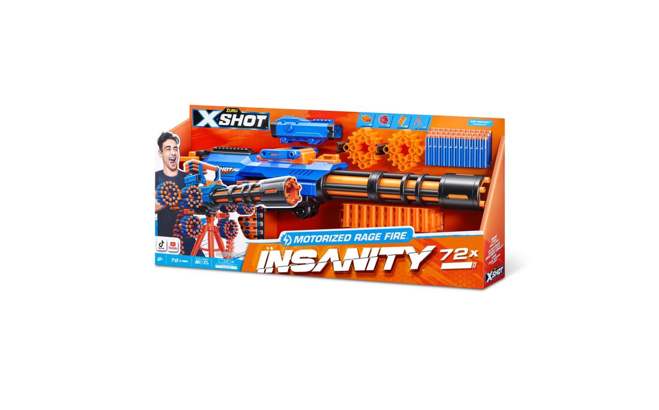 X-shot Insanity Rage Fire met 72 darts