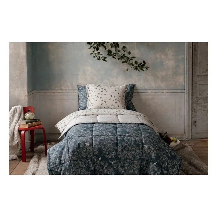 garbo&friends Couverture matelassée Fauna en percale de coton | Bleu