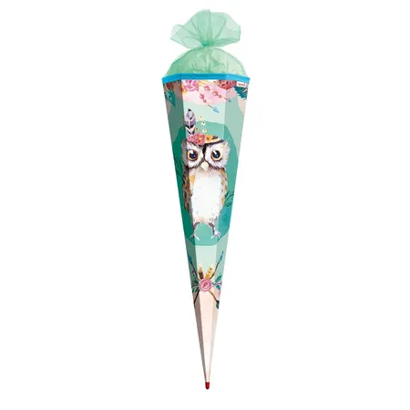 Roth Schultüte Eule Lieselotte mit Tüllverschluss, 85 cm, eckig