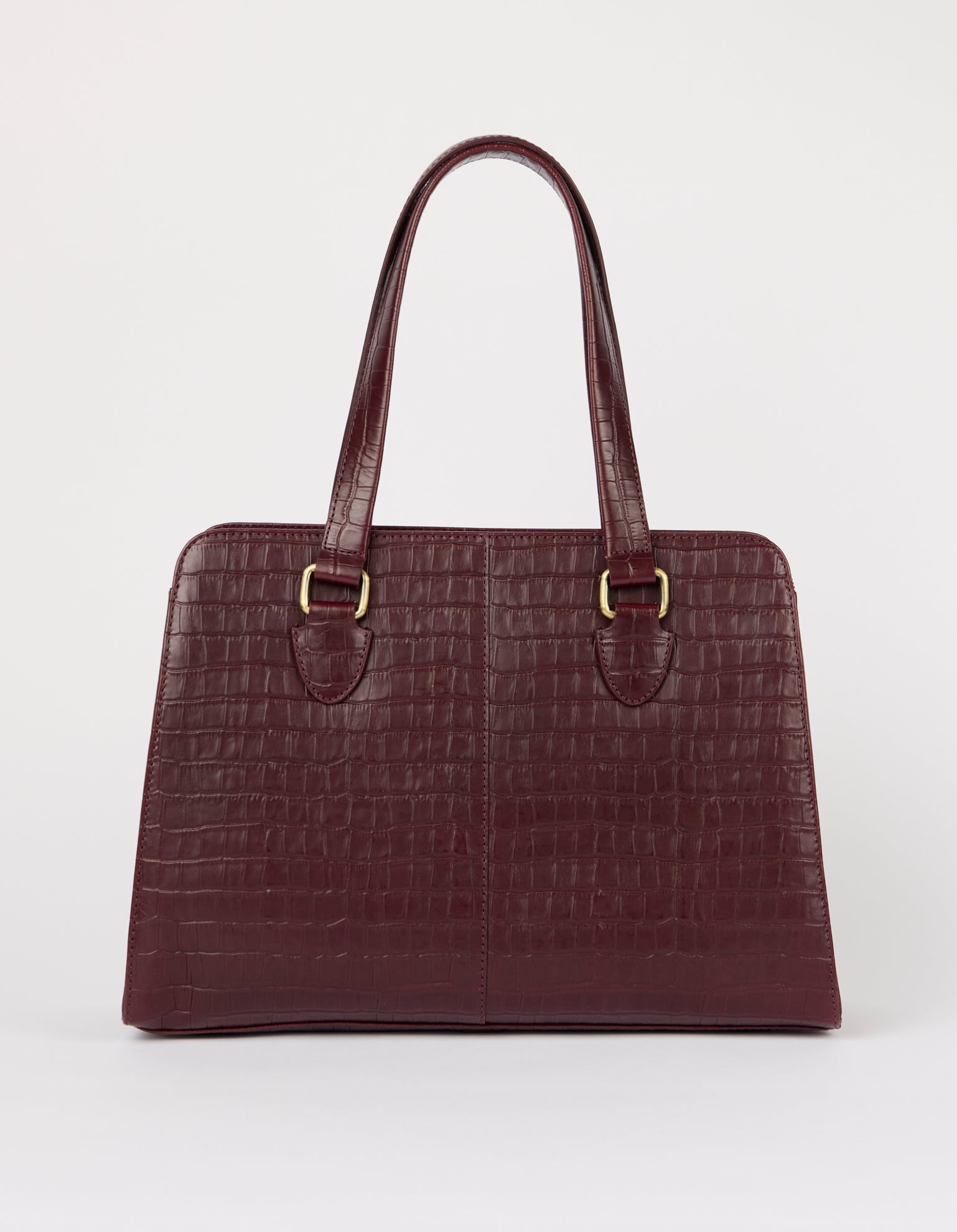 Blair - Dark Cherry Croco Print Leather