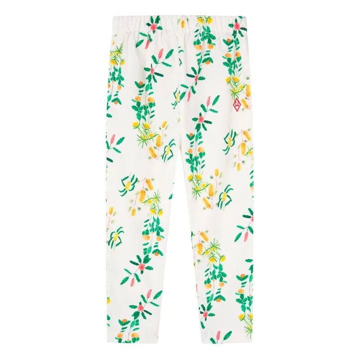 The Animals Observatory Pantalon Elephant Fleurs | Blanc