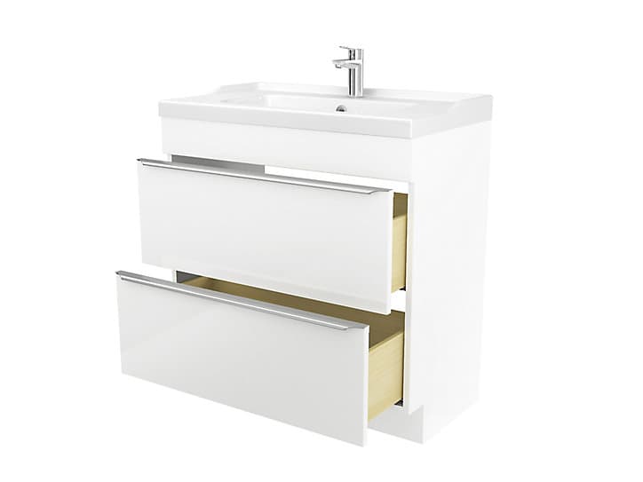 Meuble sous vasque à poser GoodHome Imandra blanc 80 cm