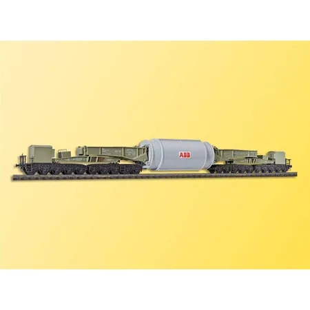 Kibri 16507 MAN Schienentiefladewagen Uaai 687.9 mit Generatorstator, Spur H0