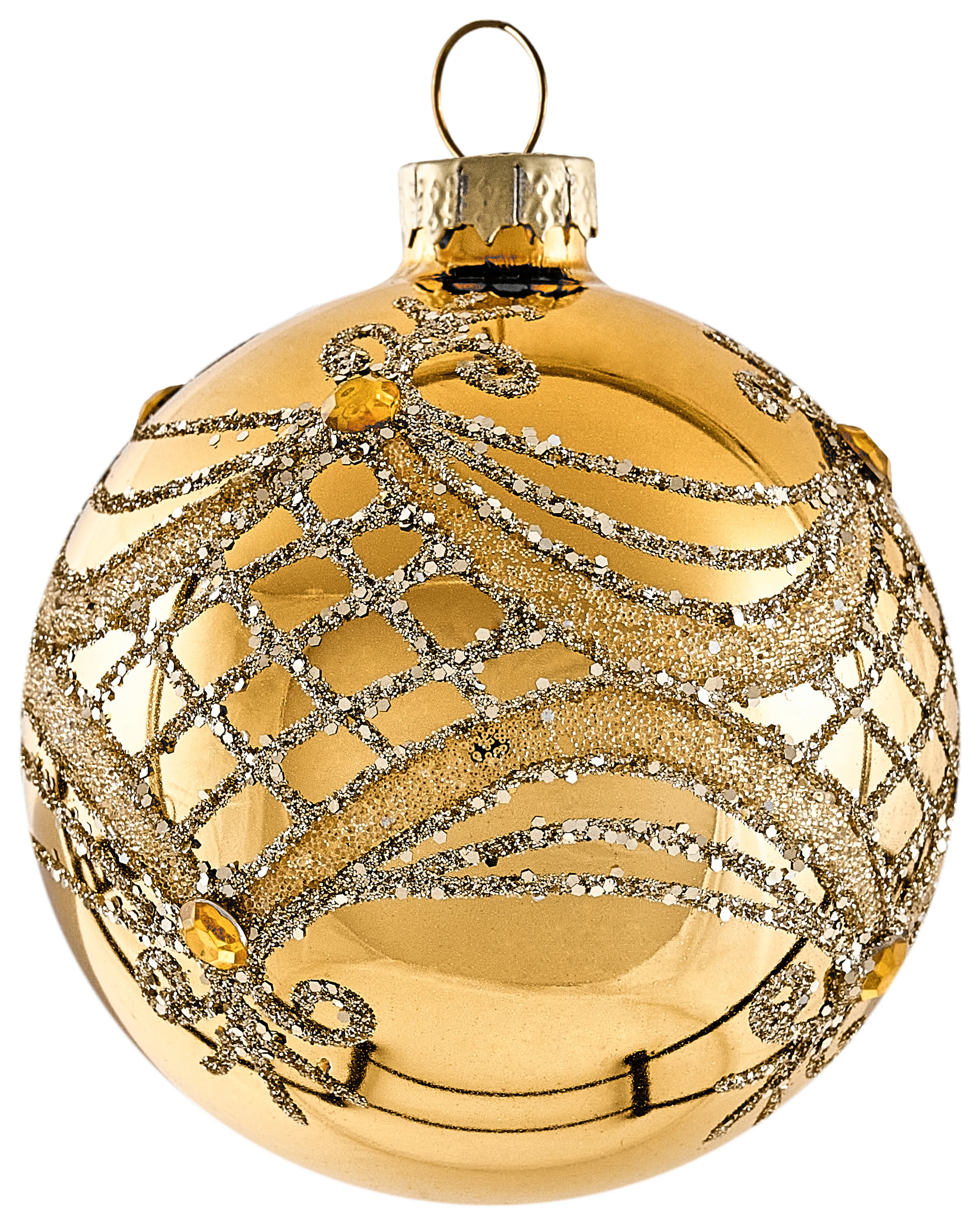 Set van 35 kerstballen ICEDROP Glas Blauw/goud