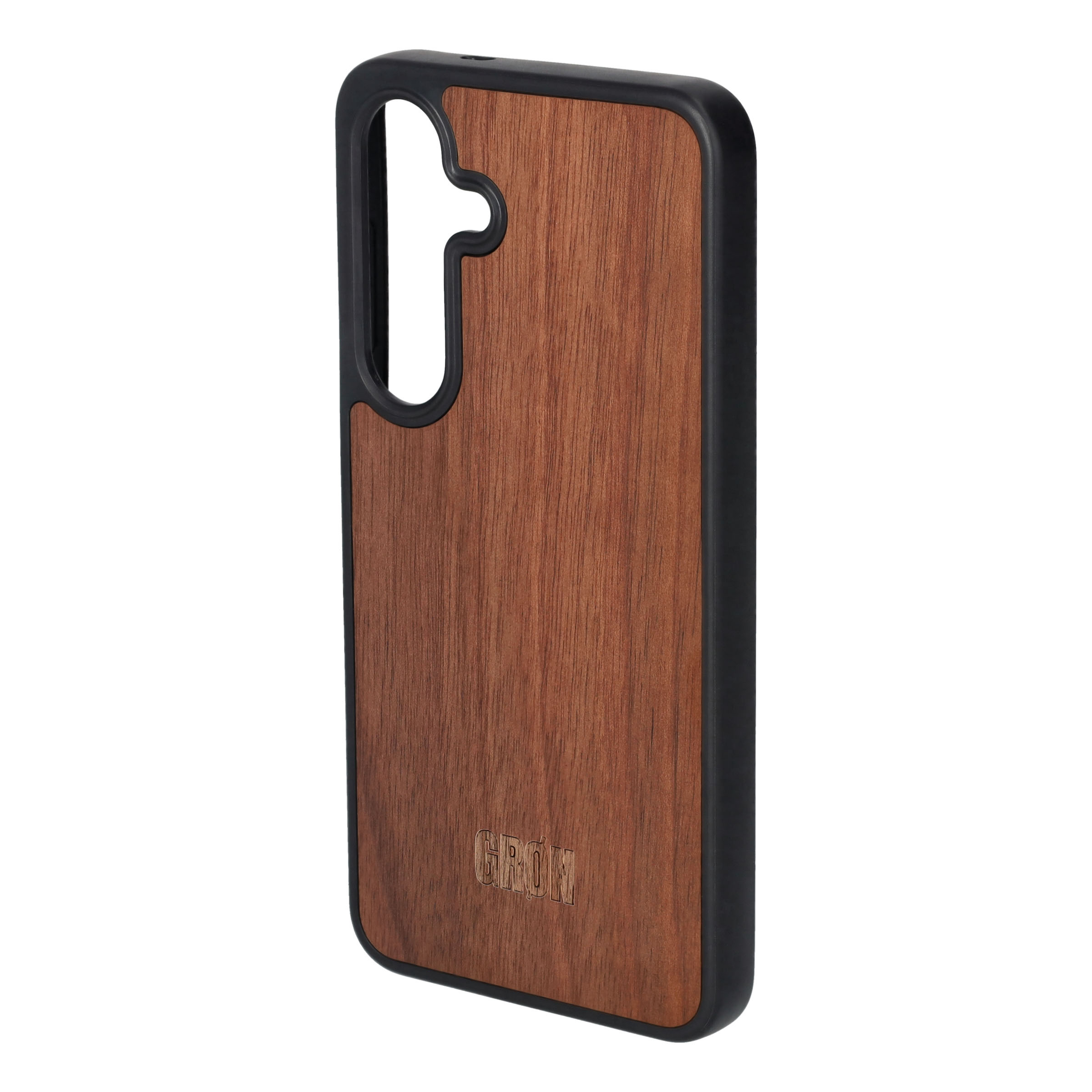 Samsung Galaxy S25 Holz Handy Hülle MagSafe Bumper Case - Walnuss