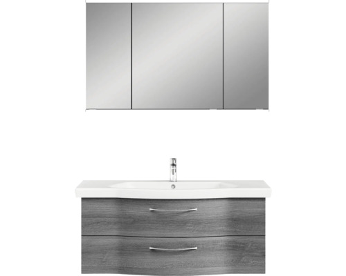 Pelipal Sunline 114-122 badkamermeubelset, grafietstructuur, horizontaal