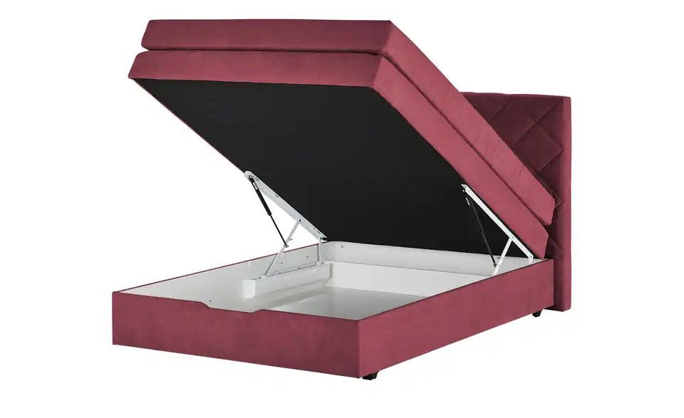 Boxspringbett Atika 140 cm Rot, Beere