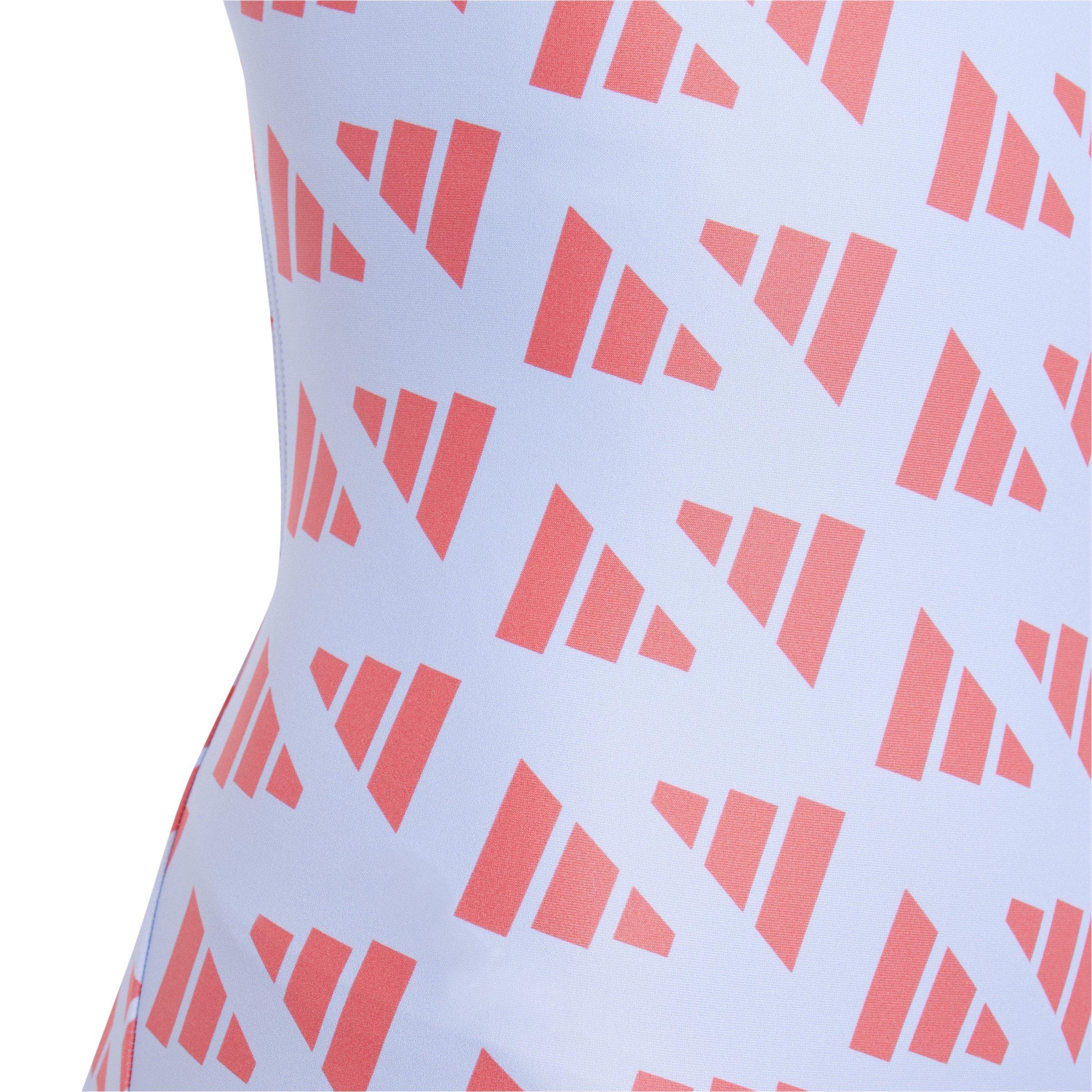 adidas Logo Graphic V-Back Swimsuit Juniors