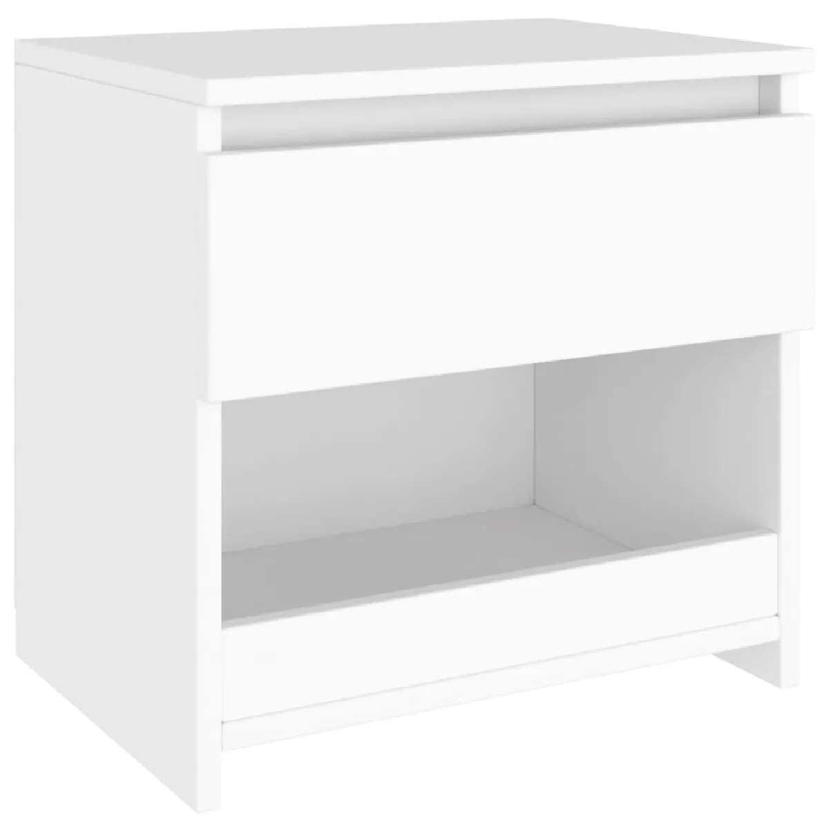 VIDAXL Table de Chevet Blanc