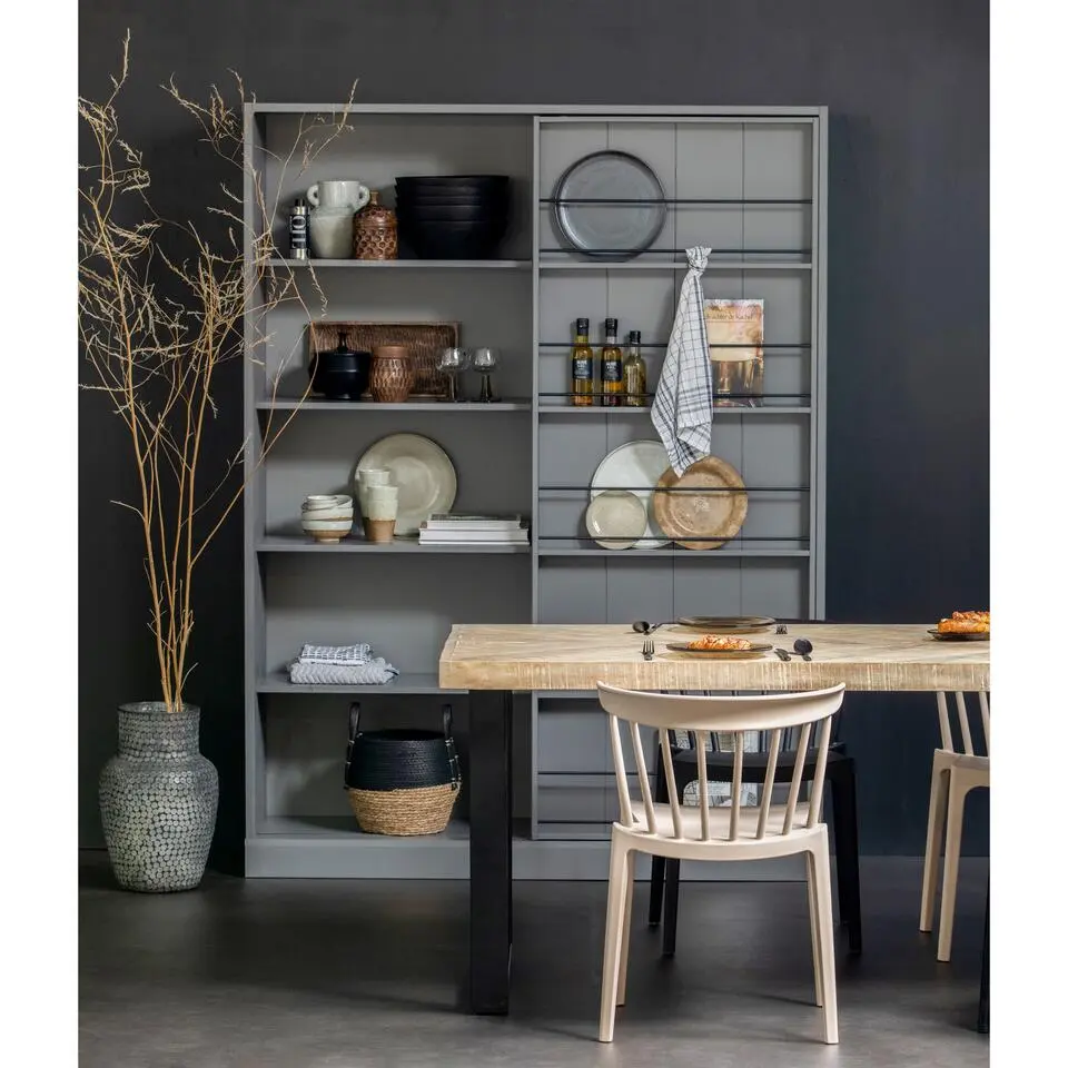 WOOOD Tablo Tafelblad Visgraat - Mango - White Wash - 5, 5x180X90