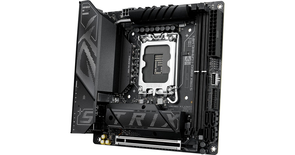 ASUSROG STRIX B860-I GAMING WIFI socket 1851 moederbord  (RAID, 2.5 Gb-LAN, Wi-Fi 7, BT, Sound, Mini-ITX)
