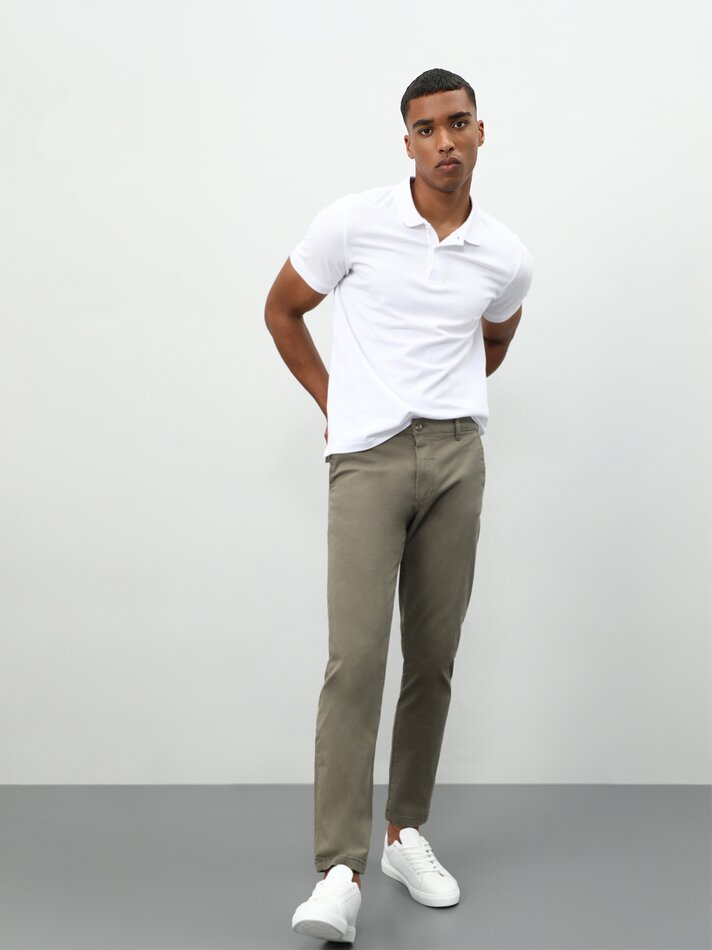 Calça chino slim - Verde