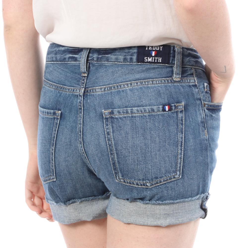 Teddy Smith Short Bleu Femme Teddy Smith Sister Short