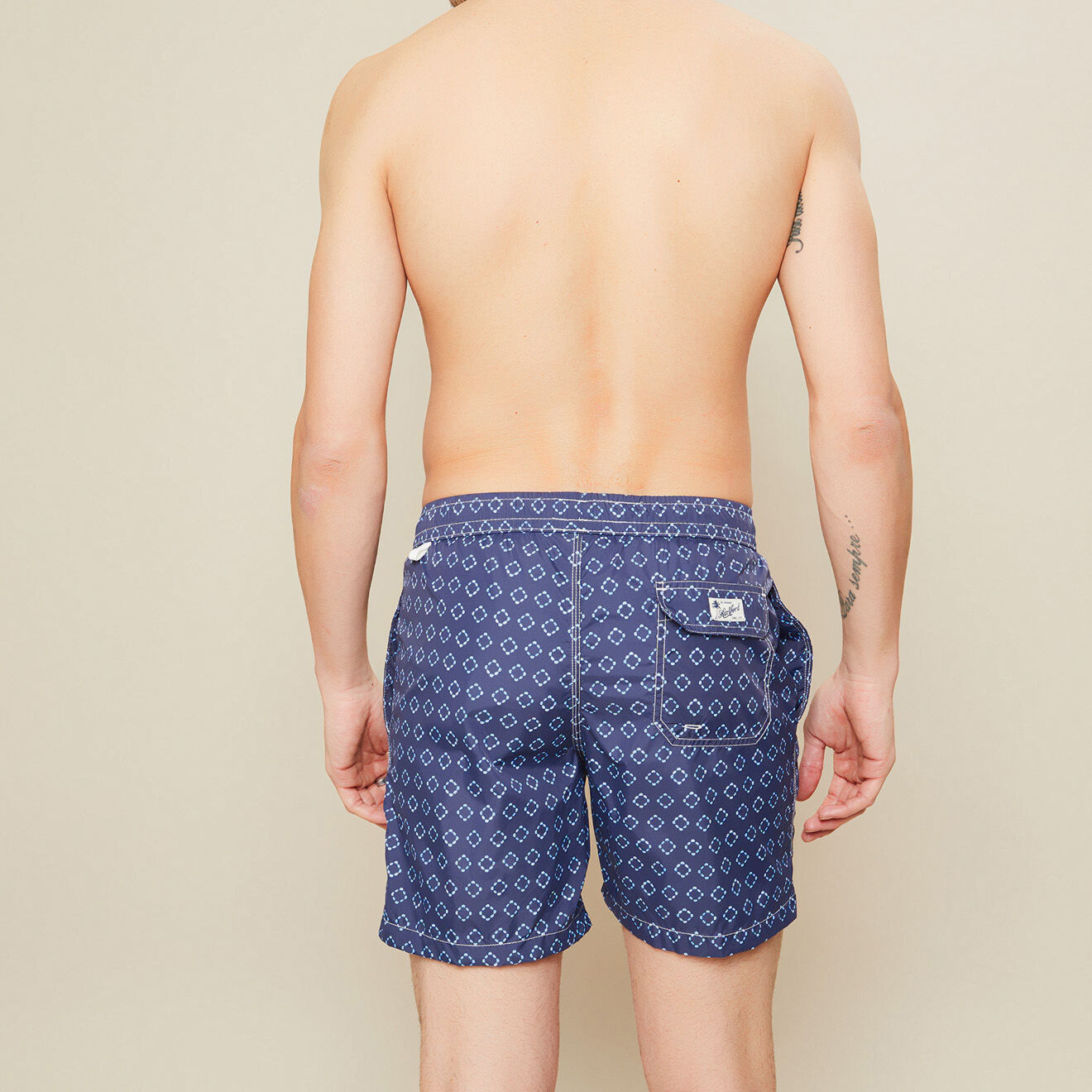 Hartford Short de bain Swim Diamonds bleu marine