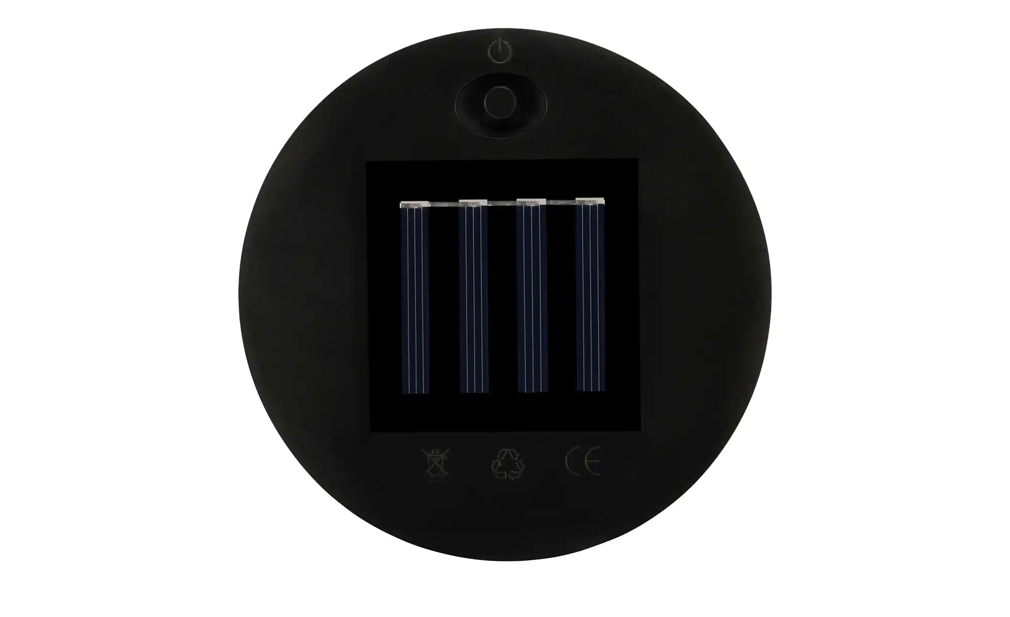 Solar-Tischleuchte schwarz mit Seil-Henkel