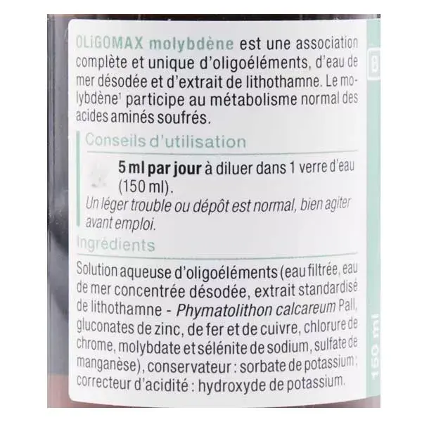 Nutergia Oligomax Molibdênio 150ml