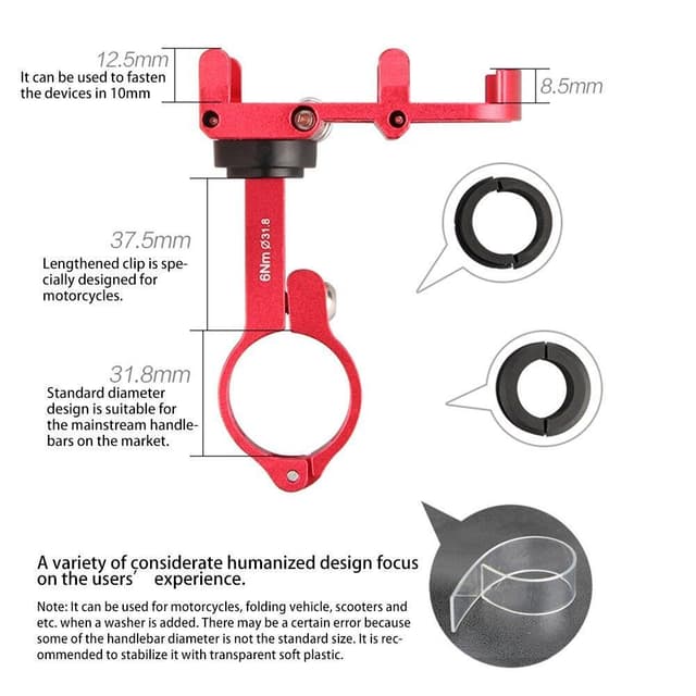 Mobilholder Metal GUB PLUS 6 Xiaomi Scooter