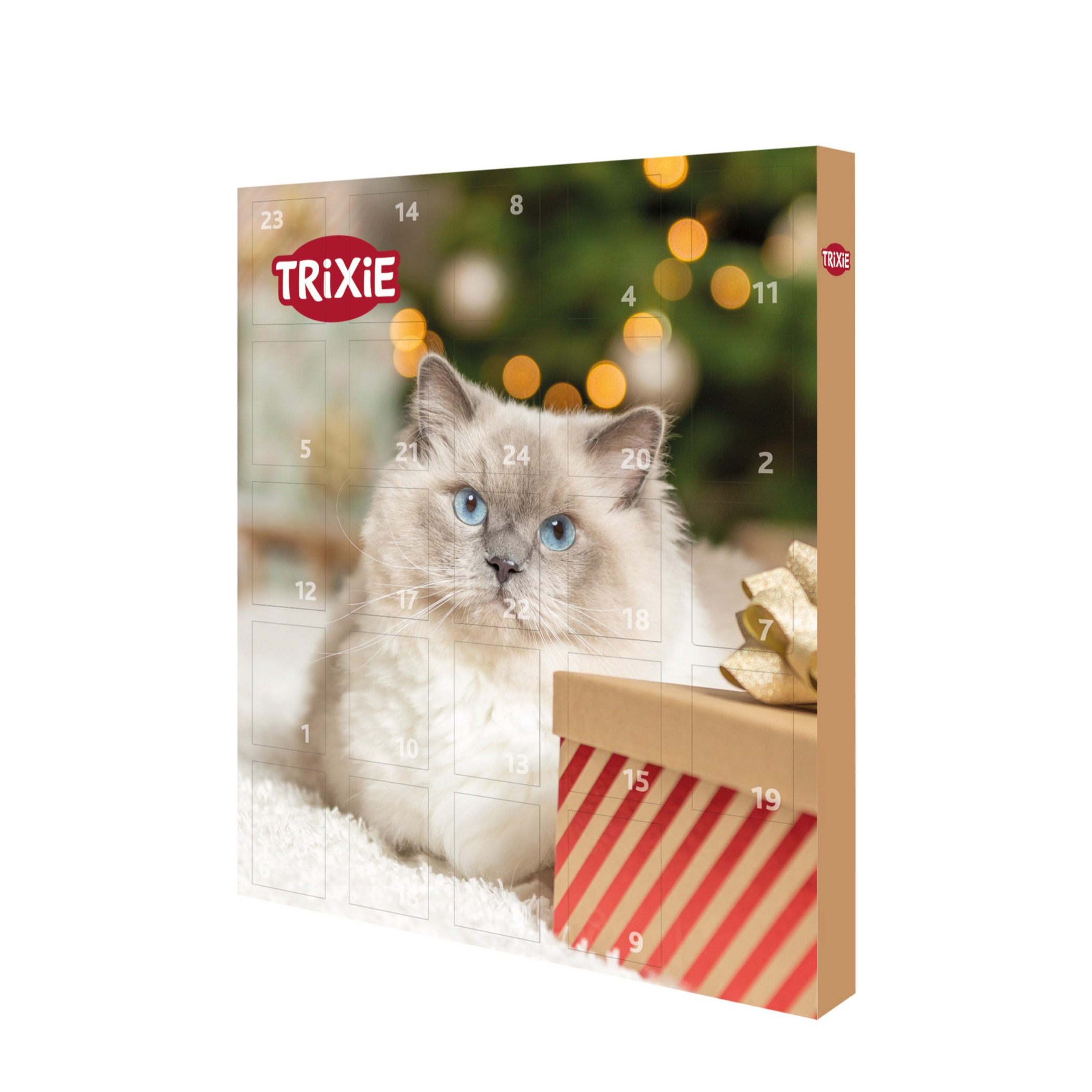 (30x34cm) Haustier Adventskalender Leckerli Futter Geschenk Weihnachts Kalender Goodies (T9269-25) - Katzen