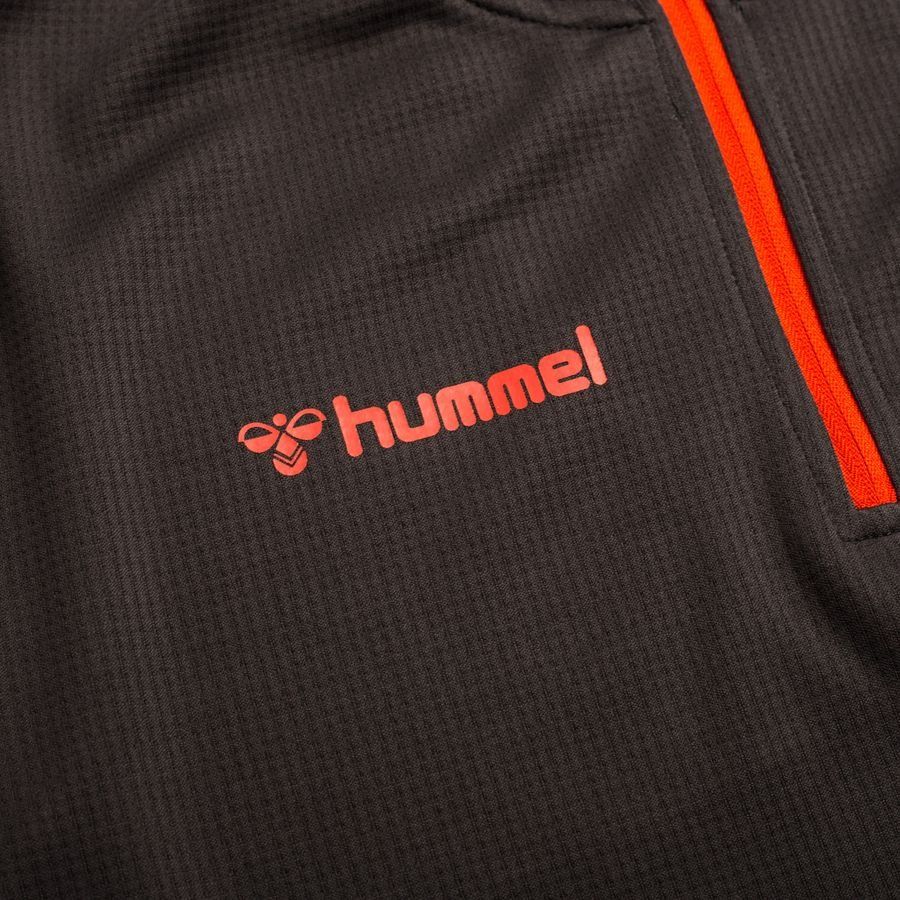Hummel Maillot d'Entraînement Authentic 1/2 Zip - Gris/Rouge