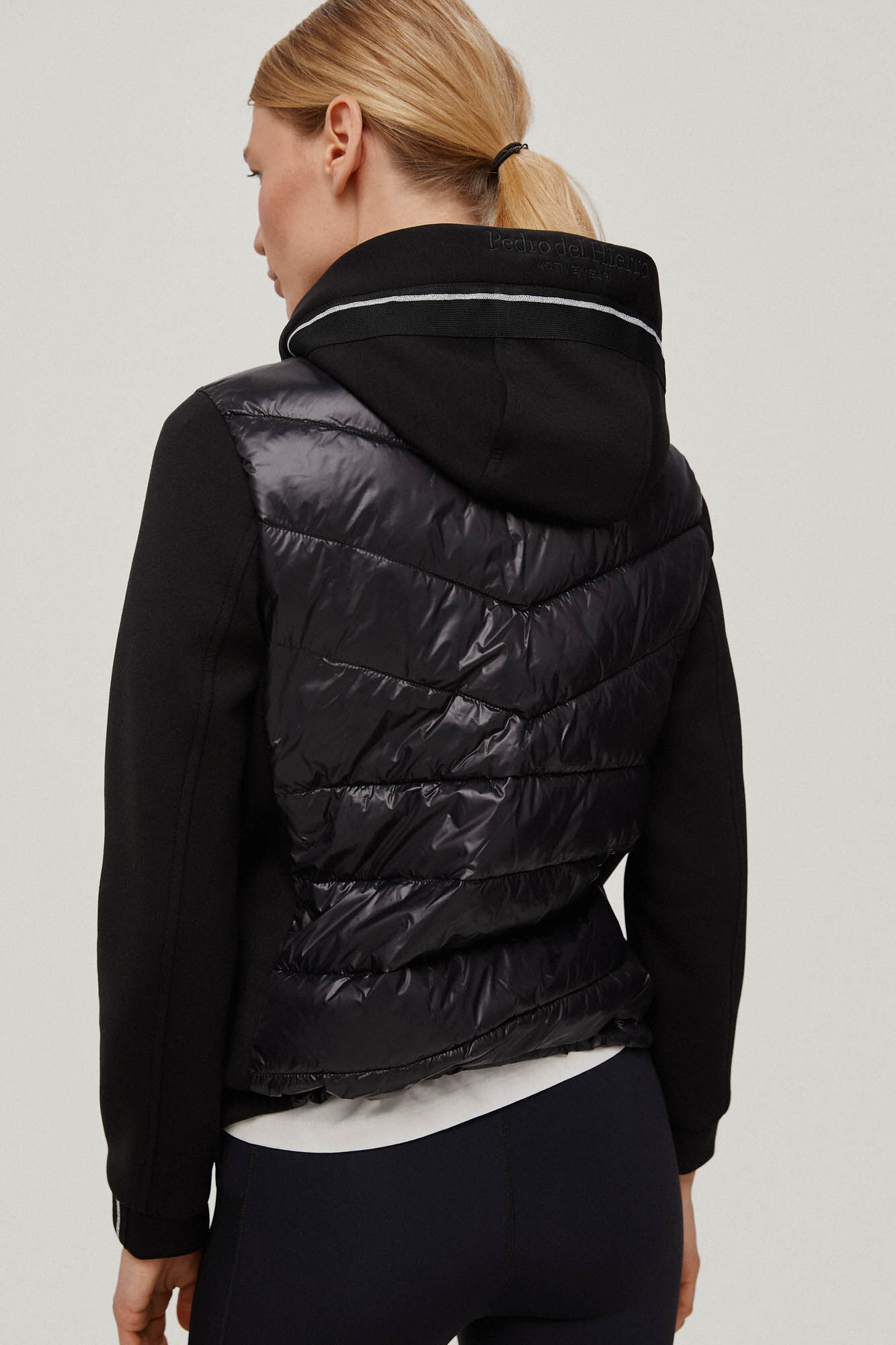 Parka combinada capucha - Negro