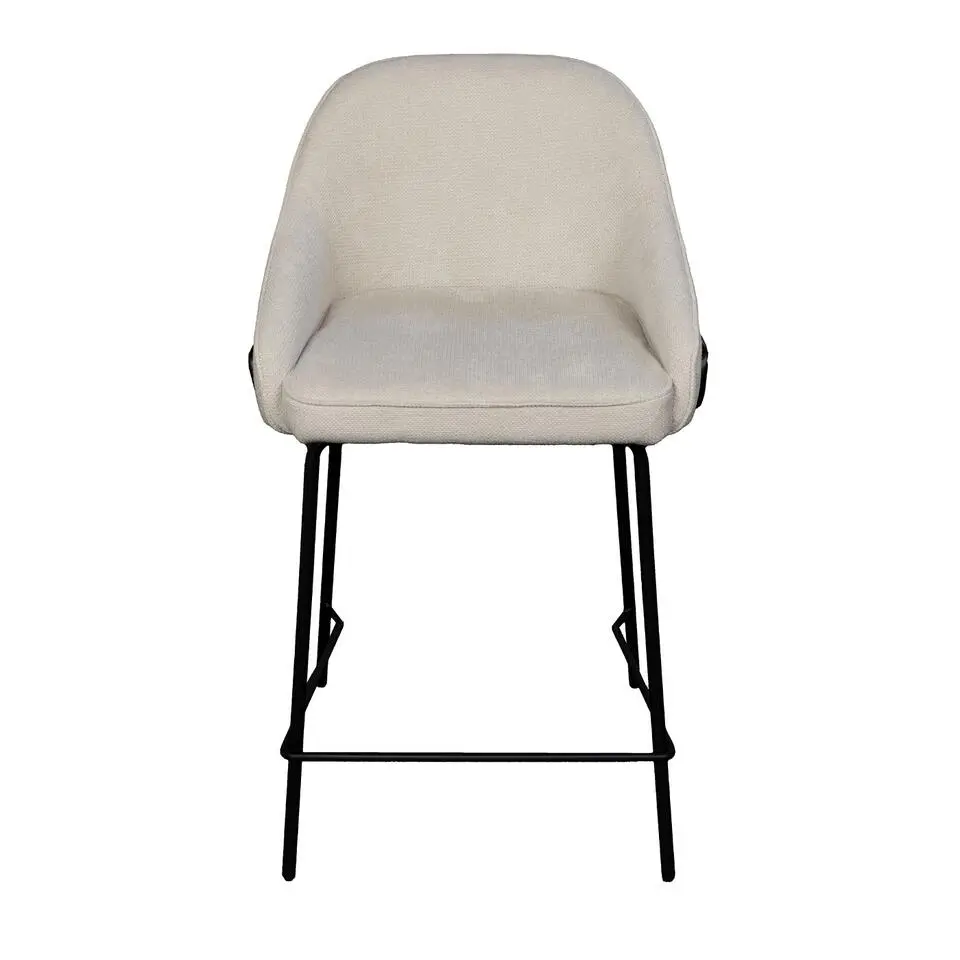Barstoel Beige - Zithoogte 65cm - Scandinavisch - Stoel Maxime - Set van 2