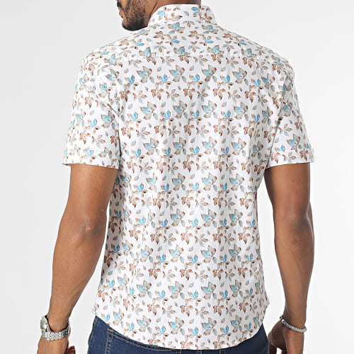 Chemise Manches Longues Blanc Floral